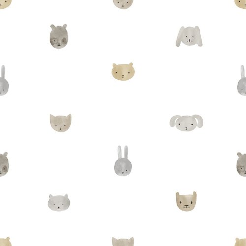 Galerie Happy Heads Beige Wallpaper