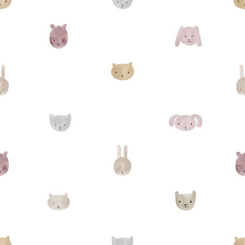 Galerie Happy Heads Pink Wallpaper