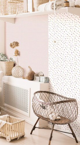 Galerie Two Tone Gingham Pink Wallpaper Room