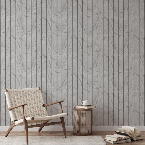 Muriva Woodgrain Panel Natural Wallpaper 193501