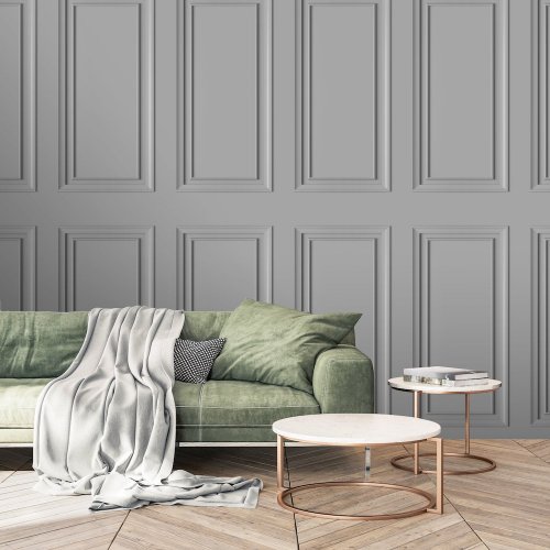 The Design Library Dimension Panel Grey Wallpaper 283258