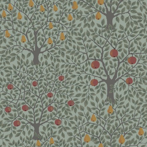 Galerie Apples & Pears Green Wallpaper