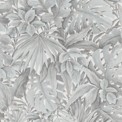 Galerie Eden Jungle Leaves White/Sage Wallpaper