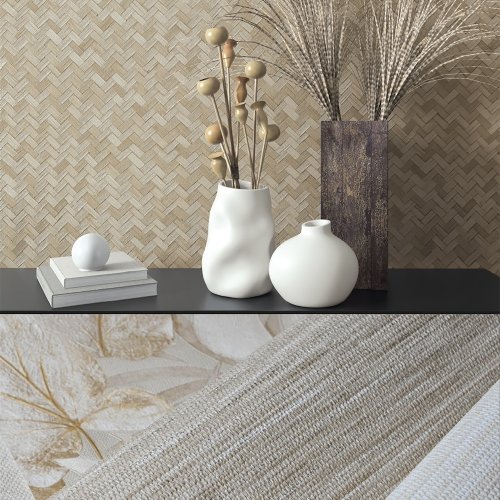 Galerie Eden Rattan Beige Wallpaper Room