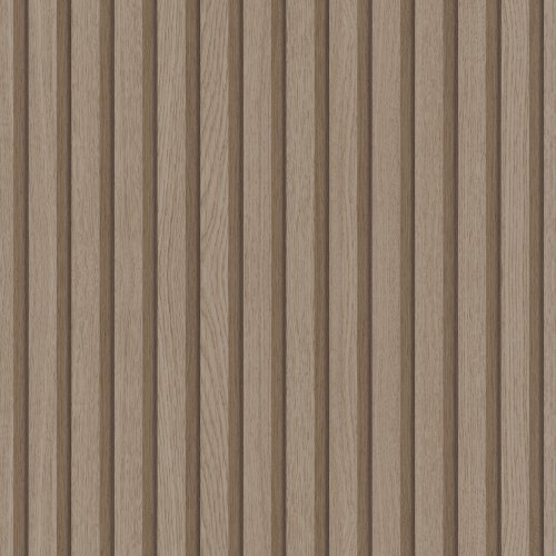 Galerie Eden Wood Stripe Warm Brown Wallpaper