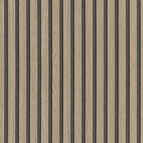 Galerie Eden Wood Stripe Brown/Black Wallpaper