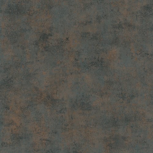 Galerie Urban Textures Plain Black and Copper Wallpaper with plaster effect design and metallic highlights