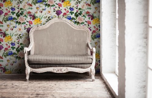 AS Creation Jette Flowers White Wallpaper Room 3