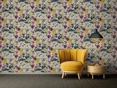 AS Creation Jette Flowers White Wallpaper Room 2