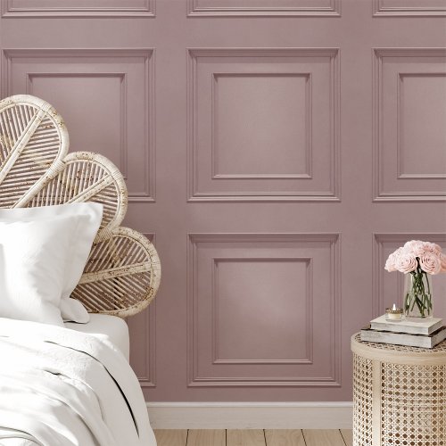 Belgravia Decor Oliana Panel Pink Wallpaper Room