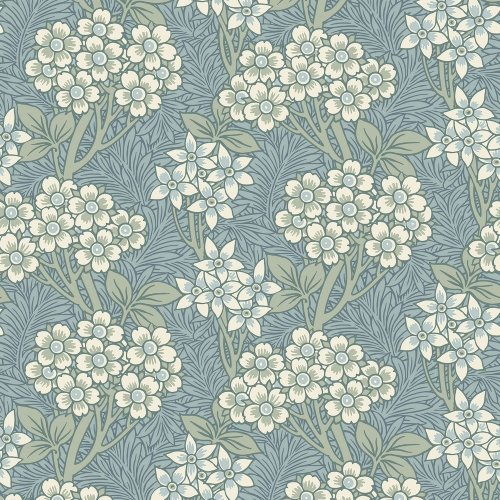 Galerie Floral Vine Light Blue/Sage/White Wallpaper