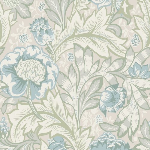 Galerie Acanthus Garden Deep Beige/Blue/Green Wallpaper