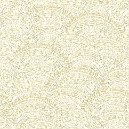 Encircle Yellow Wallpaper featuring a soft geometric arc pattern in golden yellow and white