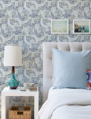 A Street Prints Wanderer Blue/Grey Wallpaper Room 2