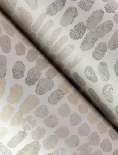 Roll shot of Wanderer Neutral Wallpaper with a modern, artistic design