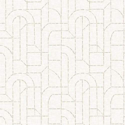 A Street Prints Integrity Stone Wallpaper with a geometric stitched pattern