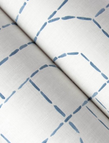 Roll shot of Integrity Blue Grey Wallpaper featuring interwoven design