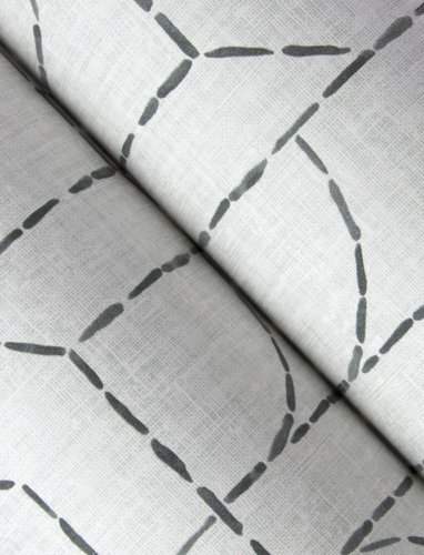 Roll shot of Integrity Grey Wallpaper featuring a modern interwoven pattern