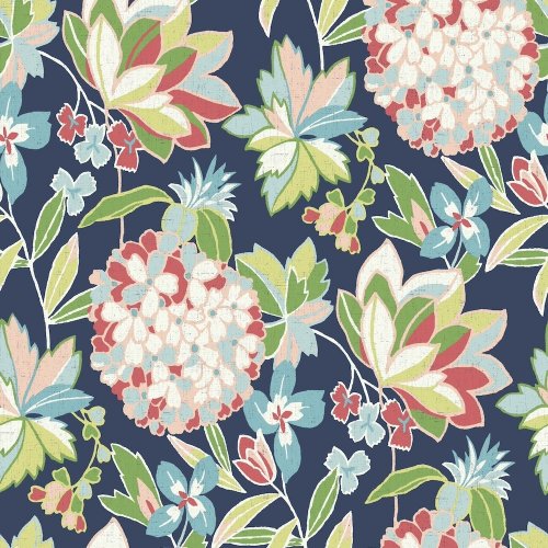 A Street Prints Valdivian Wallpaper with a bold floral pattern