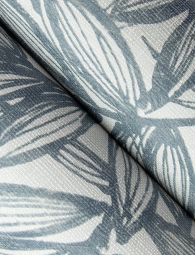 Modern botanical wallpaper in blue and grey tones