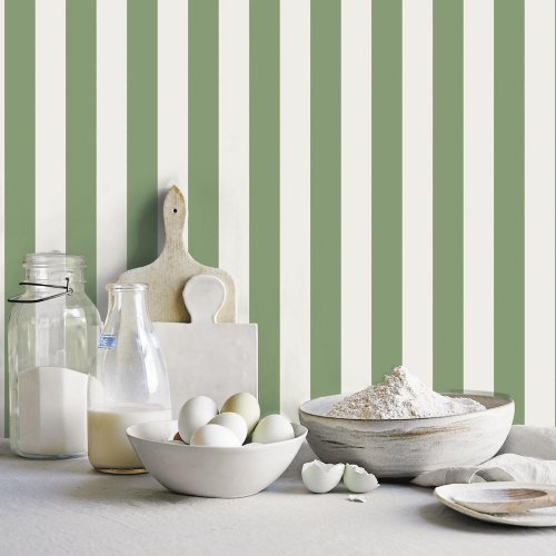 Galerie Awning Stripe Fresh Green Wallpaper Room 2