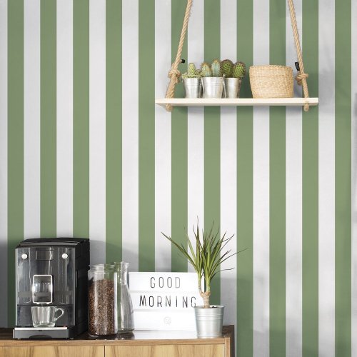 Galerie Awning Stripe Fresh Green Wallpaper Room