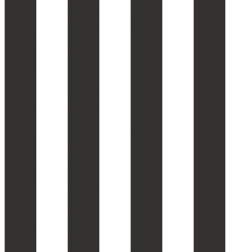 Galerie Awning Stripe Black Wallpaper