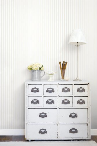 Galerie Napkin Stripe Beige Wallpaper Room 2