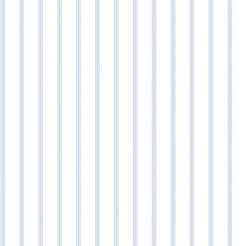 Galerie Napkin Stripe Light Blues / Navy Wallpaper