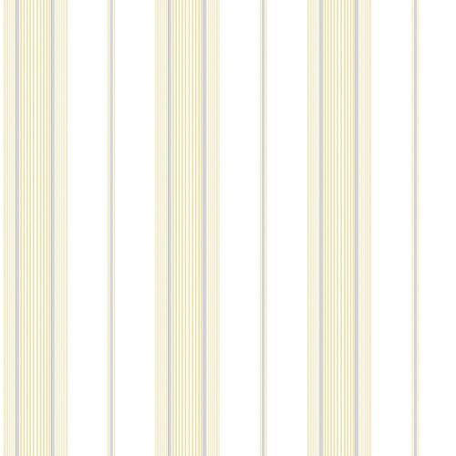 Galerie Slim Stripe Yellow / Grey / Silver Wallpaper