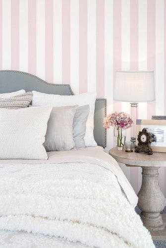 Galerie Surface Stripe Pink Wallpaper Room 2