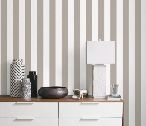 Galerie Surface Stripe Slate Grey Wallpaper Room 2