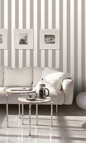 Galerie Surface Stripe Slate Grey Wallpaper Room