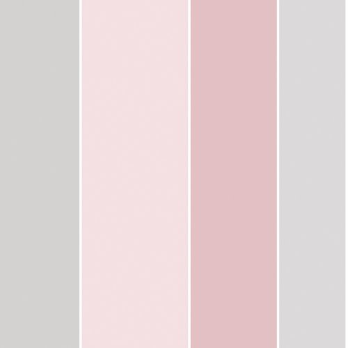 Galerie Wide Stripe Pink / Grey Wallpaper