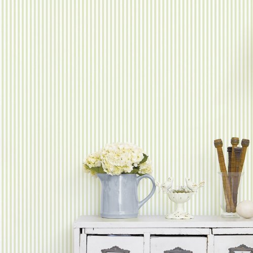 Galerie Shirt Stripe Green Wallpaper Room 2