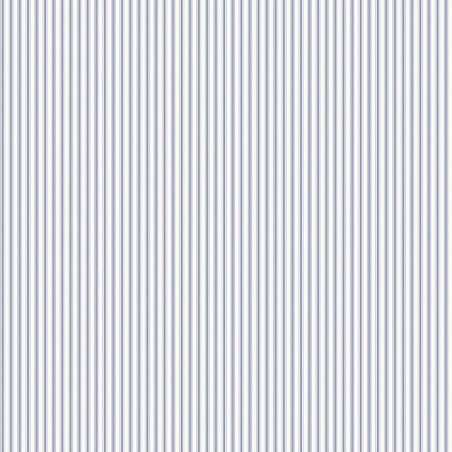 Galerie Ticking Stripe Dark Blue Wallpaper