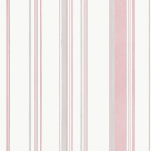 Galerie Casual Stripe Pink / Grey Wallpaper