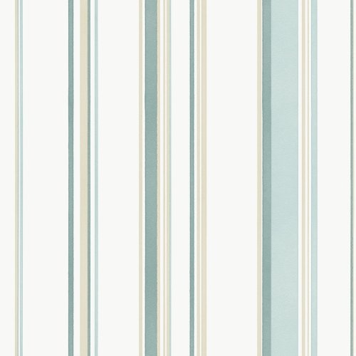 Galerie Casual Stripe Teal / Beige Wallpaper