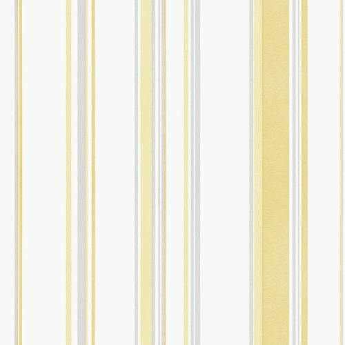 Galerie Casual Stripe Yellow / Greys Wallpaper