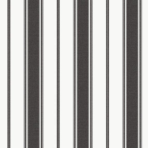 GalerGalerie Heritage Stripe Black Wallpaper