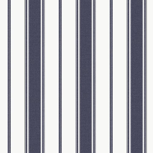 Galerie Heritage Stripe Navy Wallpaper