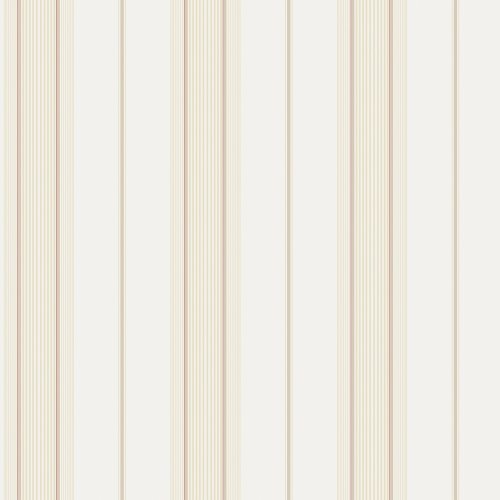 Galerie Slim Stripe Cream / Beige / Red Wallpaper