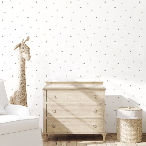 Galerie Dots Beige/Grey/Tan Wallpaper Room