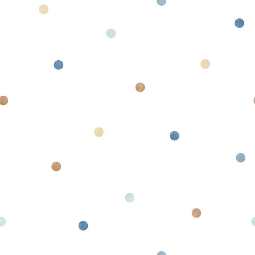 Galerie Dots Blue/Beige Wallpaper