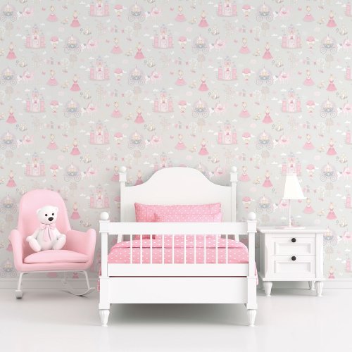 Galerie Fairytale Grey/Pinks Wallpaper Room