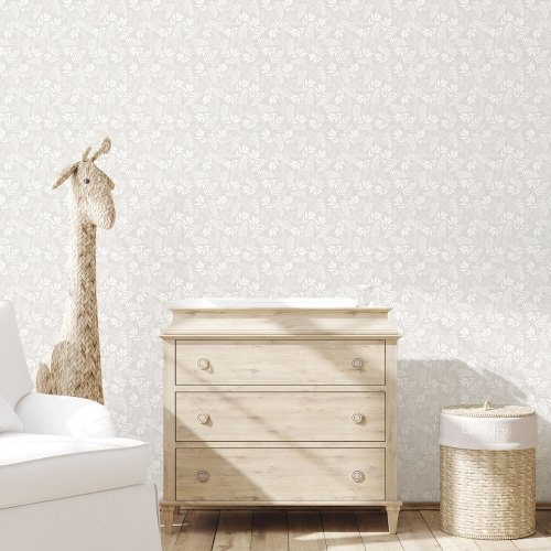 Galerie Koala Leaf Greige Wallpaper Room