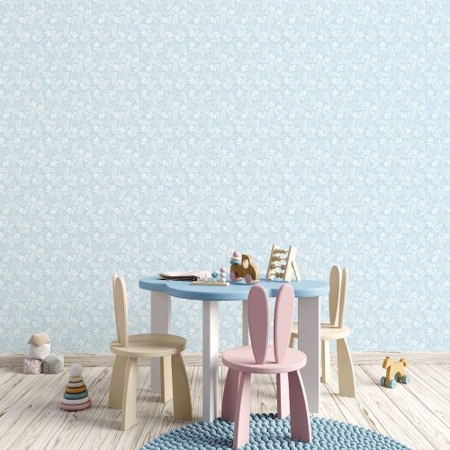 Galerie Koala Leaf Light Blue Wallpaper Room