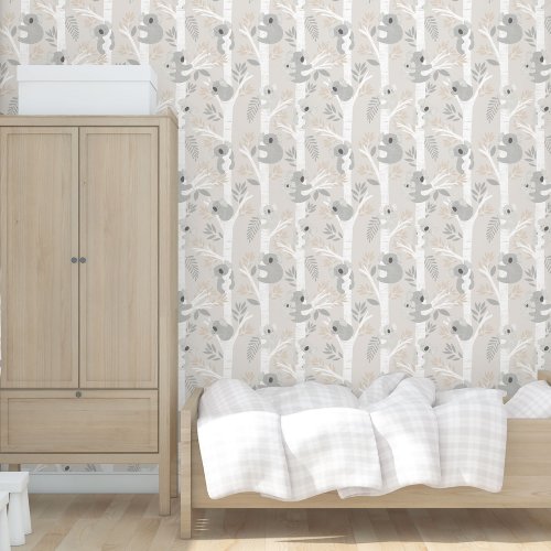 Galerie Koalas Greige/Tan/Glitter Wallpaper Room