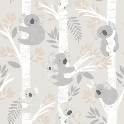 Galerie Koalas Greige/Tan/Glitter Wallpaper