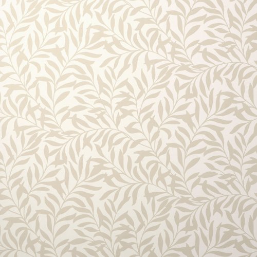 Crown Salix Leaf Beige Wallpaper with a subtle beige leaf pattern on a light background